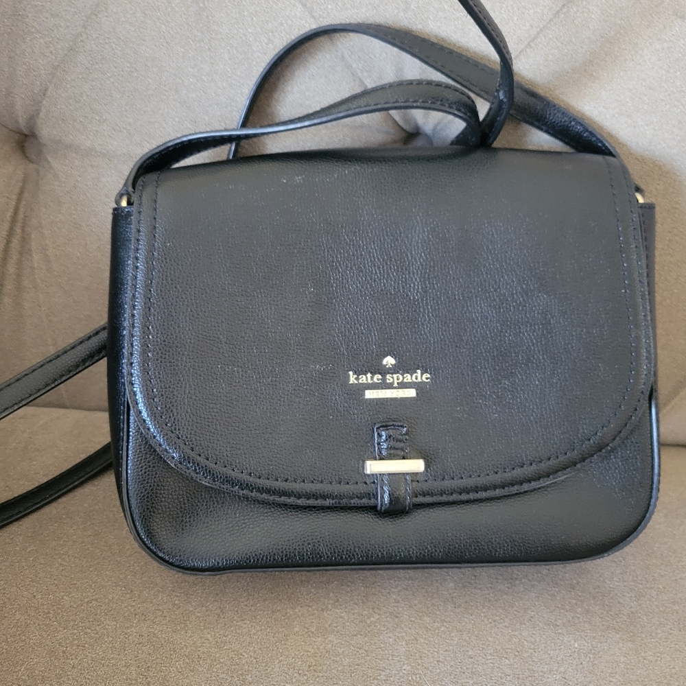 Kate Spade Outlet Black Leather Crossbody Bag